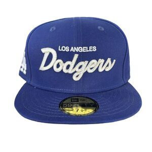 New Era 59FIFTY Los Angeles Dodgers Script Fitted Hat 7 3/4 Hat Club Exclusive